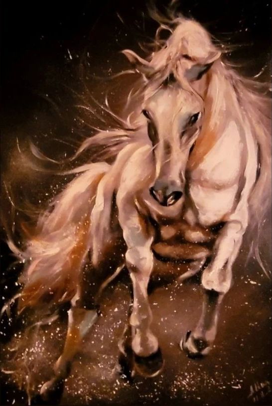 ArteDiAlina.com painting: Snow Ride